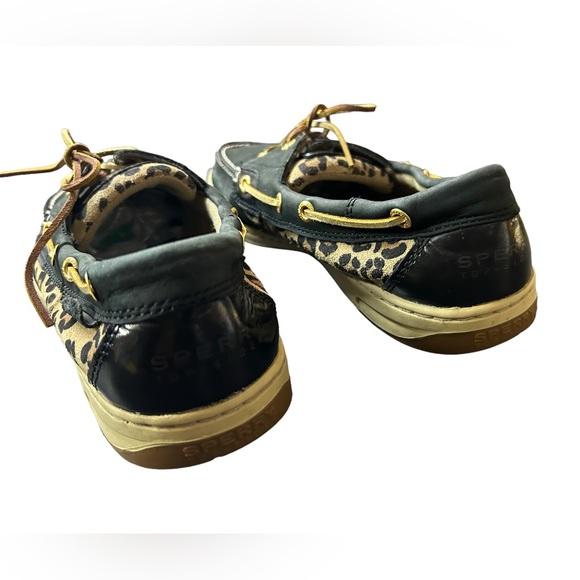 SPERRY womens 11M Firefish Leopard slip on Boat Shoes loafers EUC - Picture 5 of 9
